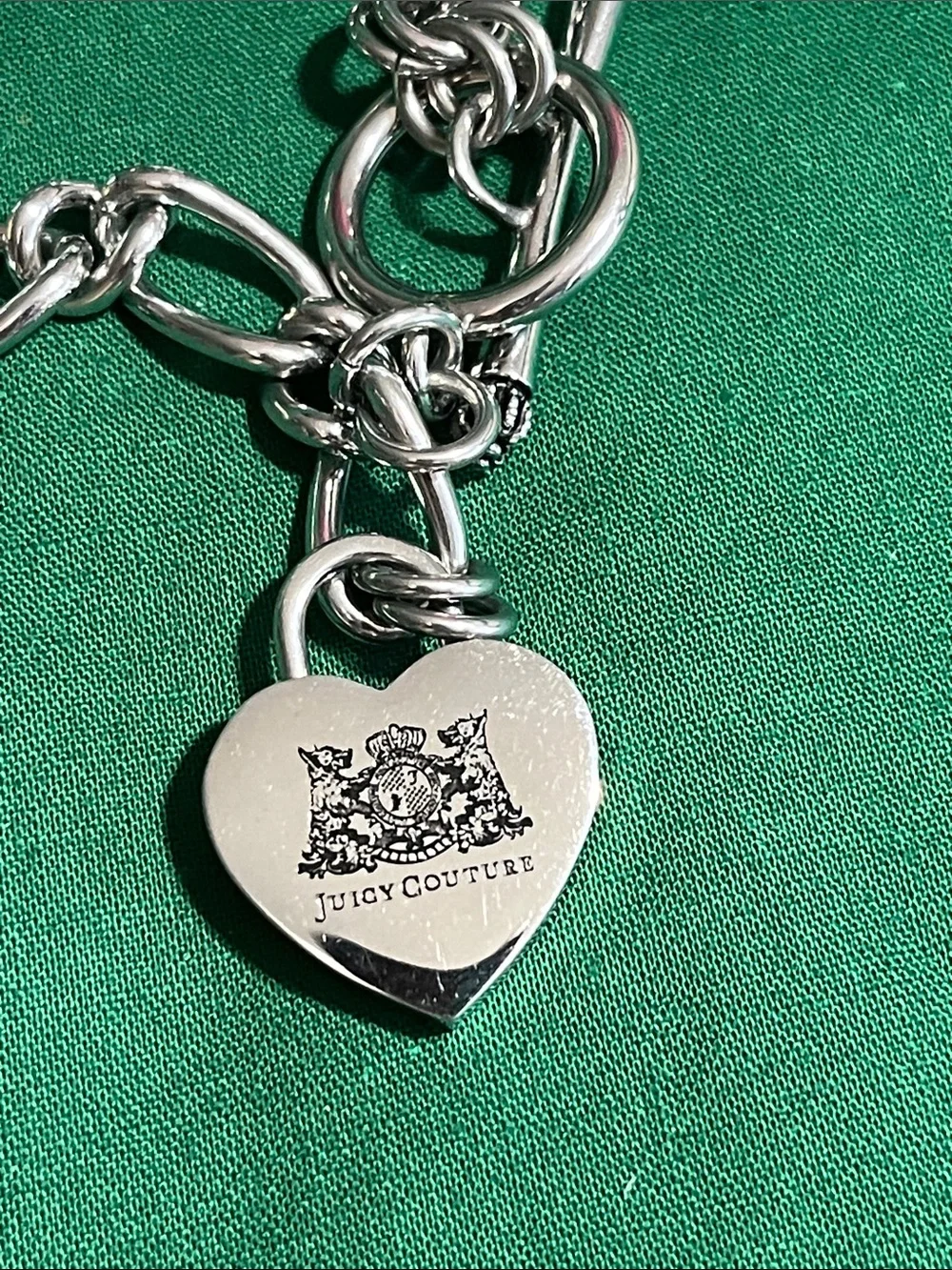 Juicy Couture Silver Chain Bracelet with Yellow Floral Enamel Cupcake  Charm